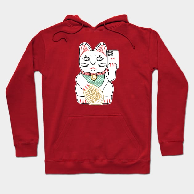 Maneki Neko Hoodie by snewen